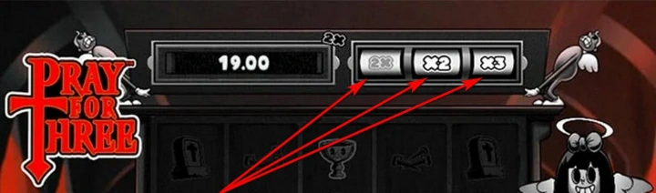 marks for multipliers x2, x3 and other indicators